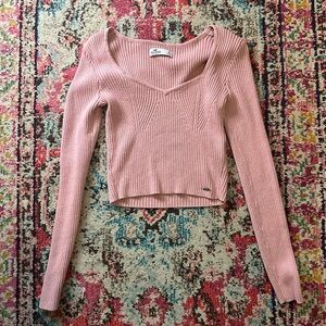 Pink cropped sweater